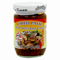 Chili Paste w/ Sweet Basil - Por Kwan - 8oz
