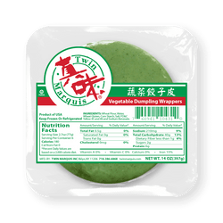 Twin Marquis Round Green Dumpling Wrapper - 1lb