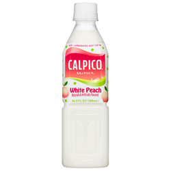 Calpis White Peach Flavored Calpico Soft Drink  - 16.9oz