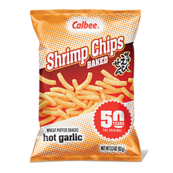 Calbee Hot Garlic Flavored Shrimp Chips - 3.3oz
