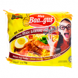 Onion Chicken Flavored Instant Noodles - Ibumie Mee Baagus - 2.5oz