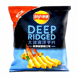 Garlic Seafood Flavored Deep Ridged Potato Chips - Lay's - 1.41oz