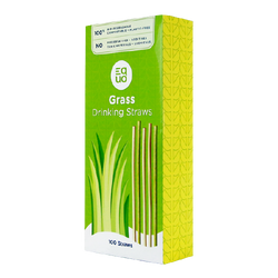 Grass Drinking Straws 7.75" - EQUO Sustainable Straws - 100ct Pack