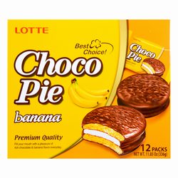 Banana Choco Pie - Lotte - 12ct