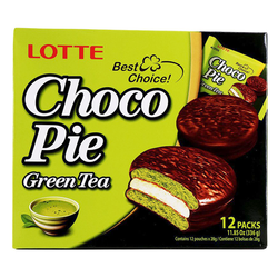 Green Tea Choco Pie - Lotte - 12ct