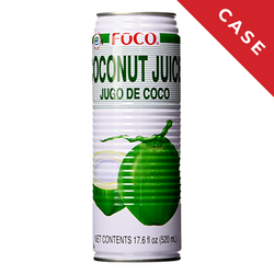 Coconut Juice with Pulp - Foco - 24x17.6 oz Case
